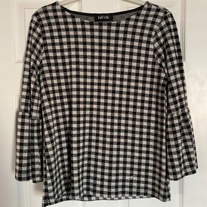 Buffalo Check 3/4 Bell Sleeve Top